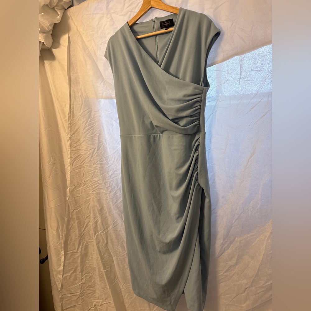 Alexia Admor Asymmetrical Draped Dress in Soft Blue